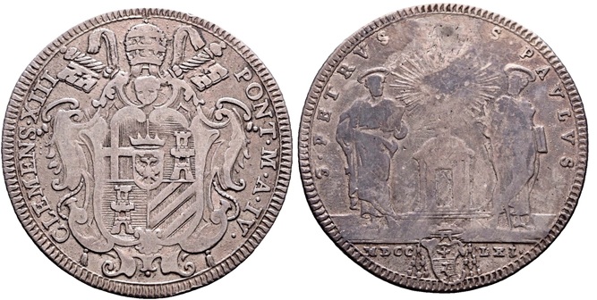 Clement XIII 1761 Teston